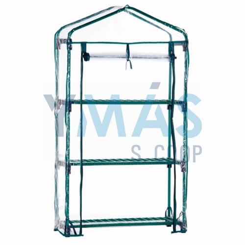 INVERNADERO VERTICAL PVC 3ESTANTES 69X49X125CM