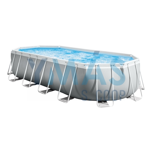PISCINA OVAL 610X305X122 CM C/BOMBA ARENA ESCALERA