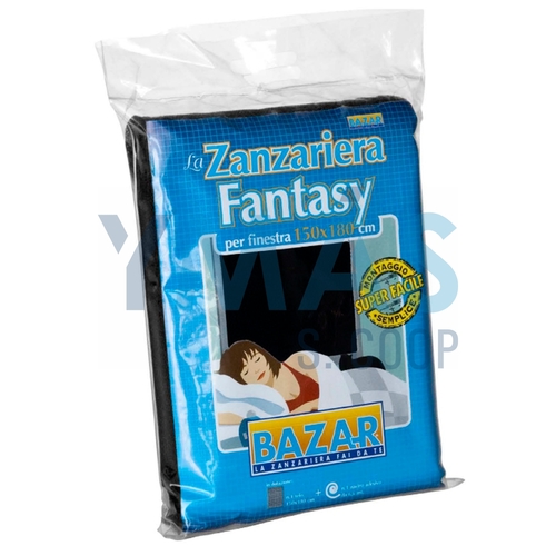 MOSQUITERA VELCRO VENTANA NEGRO 150X180 CM